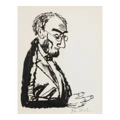 Ben Shahn, A. Lincoln, 1940, ink on paper