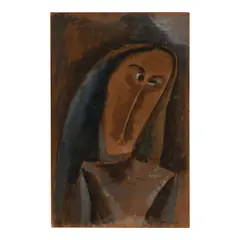 Max Weber, Head, 1919, gouache and ink on paper