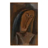 Max Weber, Head, 1919, gouache and ink on paper