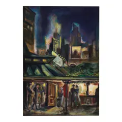 Eugene C. Fitsch, Entrance to the El, circa 1935, oil on canvas