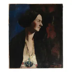 George Luks, Mercedes (Portrait of the Artist's Wife), oil on canvas
