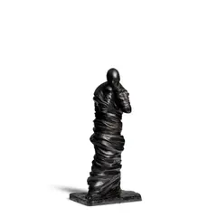 Leonard Baskin, Forward Bending Man, 1982, bronze with black patina