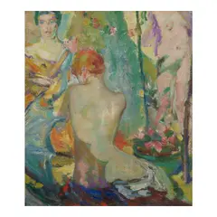 Louis Bouché, Nudes in a Garden, 1916, oil on canvas