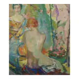 Louis Bouché, Nudes in a Garden, 1916, oil on canvas