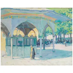 Jane Peterson, Ablution Fountain, Hagia Sophia, circa 1924, oil on canvas