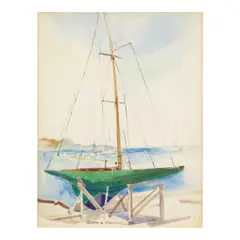 Hayley Lever, Quiver R Class, watercolor and graphite on paper laid down on board
