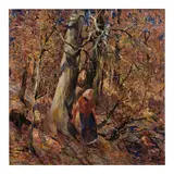 John Edward Costigan, Woman in the Woods, 1941, oil on board
