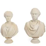Chauncey Ives, Mr. & Mrs. Royal Elisha Robbins: A Pair of Busts, 1866, marble, each