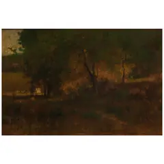 George Inness, Sunlight in the Woods, circa 1886, oil on canvas
