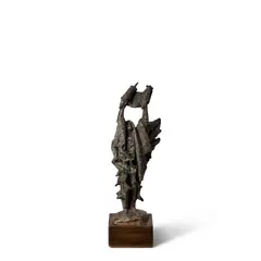 Nathan Rapoport, Prophet Moses Holding Torah, bronze with brown and verdigris patina