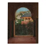 Theodore Wores, Alhambra, oil on canvasboard