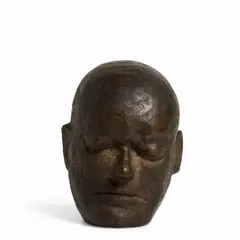 William Blake by Leonard Baskin, 1955, bronze with greenish-gold patina, sold Aug 2025