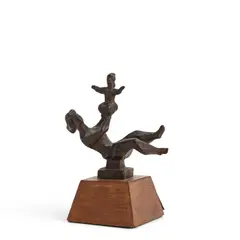 Caring by Chaim Gross, 1971, bronze with dark brown patina, sold Aug 2025