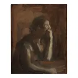 Susan Macdowell Eakins, Lady Leaning on Her Arm, oil on board