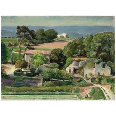 Maurice Grosser, Farm with Grotto: Bonnieux, 1979, oil on canvas