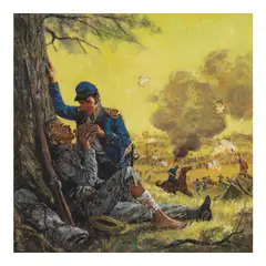 Victor Kalin, Civil War Battle Scene, oil on board