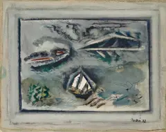 Deer Isle, Maine by John Marin, 1922, watercolor, charcoal and graphite on paper, sold Apr 2025