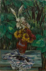 Louis Ritman, Floral Arrangement, oil on canvas