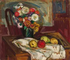 Louis Ritman, Floral Still Life, oil on board