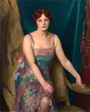 William McGregor Paxton, Glitter, 1930, oil on canvas