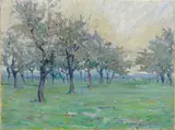 Jane Peterson, Blossoming Orchard, oil on canvas