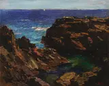 Edward Henry Potthast, Coastal Landscape, oil on panel