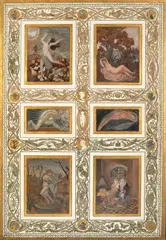 Paul Manship, Important Tester Panel, circa 1917, oil and gold leaf on canvas laid down on board
