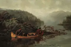 A Slight Chance by Arthur Fitzwilliam Tait, 1883, oil on canvas, offered Apr 2025