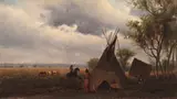 Worthington Whittredge, Landscape with Teepee and Indians