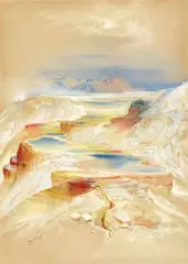 Thomas Moran, Hot Springs of Gardiners River, Yellowstone National Park, Wyoming Territory, 1872, watercolor and graphite on paper