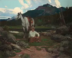 Frank Tenney Johnson, Mountain Meadows, 1929, oil on canvas