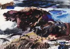 Andrew Wyeth, Rockweed on Monhegan, 1937, watercolor and graphite on paper laid down on board