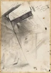 Andrew Wyeth, Toll Rope Study - 7, 1951, graphite, charcoal and ink on paper