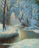 Walter Launt Palmer, Winter Silence, oil on canvas