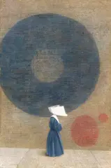 Robert Vickrey, Nun Against Wall, tempera on canvasboard