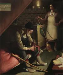 Paul Sample, Whiskey for Old Jim's Cold, 1937, oil on canvas