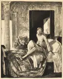 George Bellows, Mr. Barnstable Awakes, 1922, conté crayon on paper