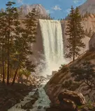 Vernal Falls, Yosemite by Enoch Wood Perry, Jr., oil on canvas, sold Oct 2024
