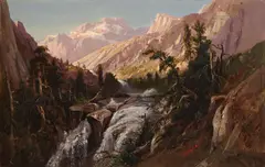 A Mountain Waterway by William Keith, oil on canvas, sold Oct 2024