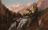 William Keith, A Mountain Waterway, oil on canvas
