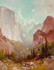 Thomas Hill, Yosemite Valley, oil on canvas