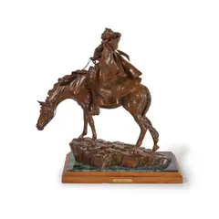 Deborah Copenhaver, Trail of Dreams, bronze with brown patina