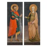 Neri Di Bicci, Saint Sebastian and Saint Apollonia (a group of two), tempera on panel