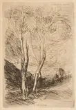 Jean-Baptiste Camille Corot, Le Dome Florentin (Delteil 13, Melot 13), 1869-70, Etching on laid paper, Melot's second (final) state