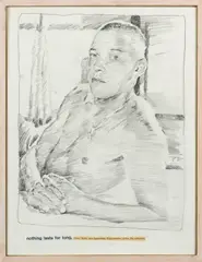 Markus Muntean & Adi Rosenblum, Portrait, Mine de plomb et collage