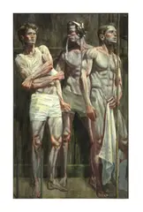 Mark Beard, The Three Athletes, Oil on canvas