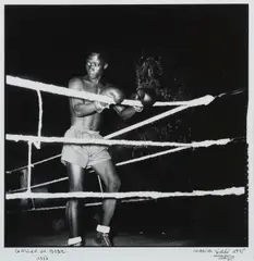 Gallad de Boxe by Malick Sidibé, Silver print, made in 1995, offered Jun 2024