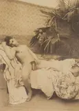Vincenzo Galdi, Untitled (Male Nude Reclining), Albumen print