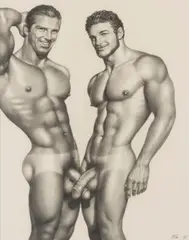 Tom of Finland, Mike Betts & Rick Wolfmier, Graphite on paper