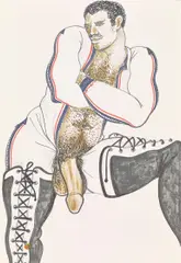Yves Saint Laurent, Erotique Maroc, Feutre, feutre de couleur et crayon de couleur sur papier